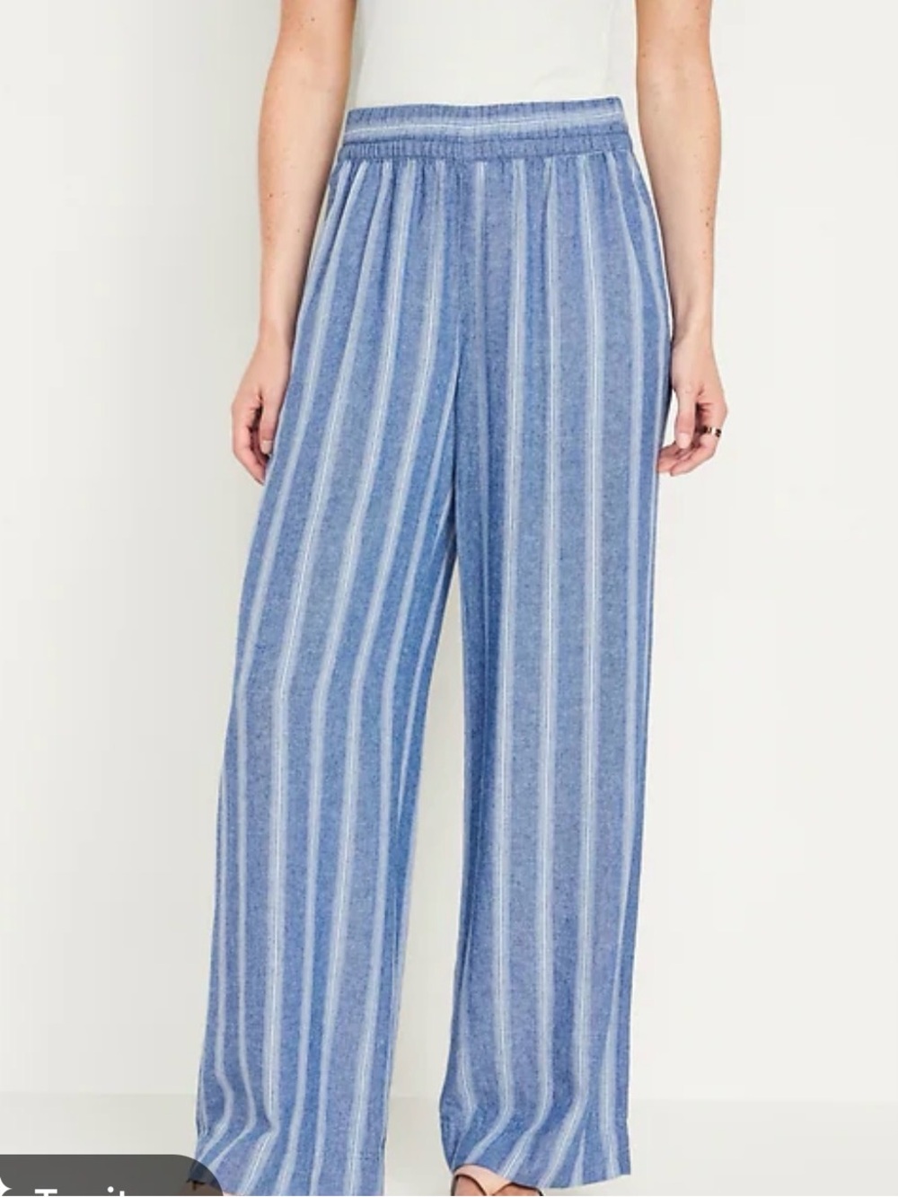 Old Navy Women’s Blue Stripe Wide-Leg Pants